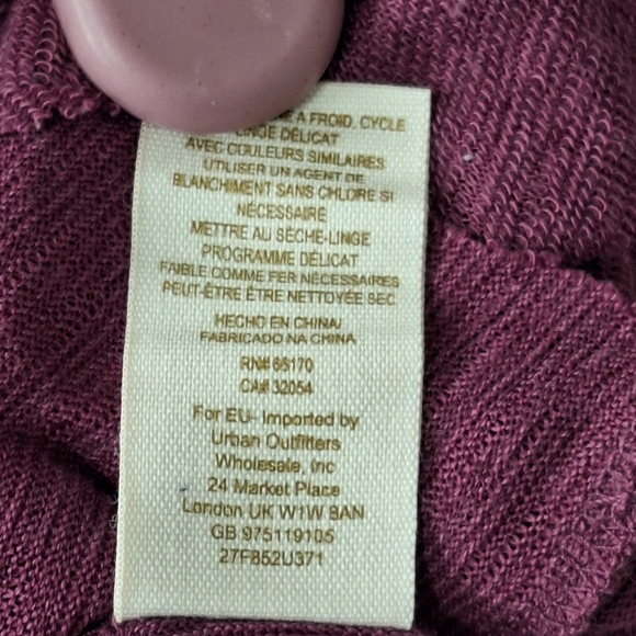 Free People Raspberry Jam Justyna Boho Coquette Long Sleeve Babydoll Top Size S - Picture 13 of 15